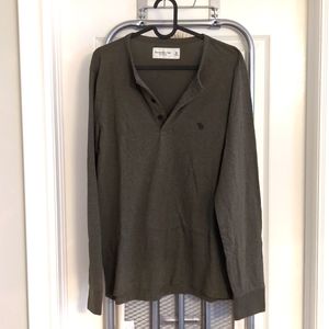 Green Abercrombie and Fitch Henley shirt